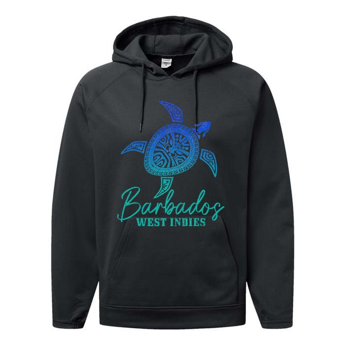 Swimming Turtle Scuba Diver Underwater Dive Diving Performance Fleece Hoodie