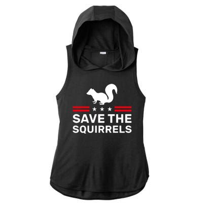 Save The Squirrels Justice For Peanut Ladies PosiCharge Tri-Blend Wicking Draft Hoodie Tank