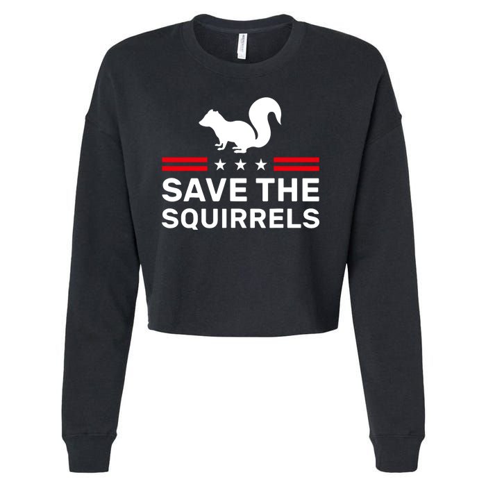 Save The Squirrels Justice For Peanut Cropped Pullover Crew