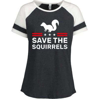 Save The Squirrels Justice For Peanut Enza Ladies Jersey Colorblock Tee