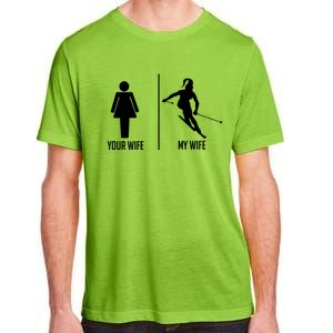 Ski Trip Skiing Wife Husband Marriage Cool Gift Adult ChromaSoft Performance T-Shirt