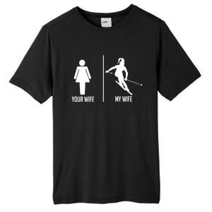 Ski Trip Skiing Wife Husband Marriage Cool Gift Tall Fusion ChromaSoft Performance T-Shirt