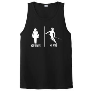 Ski Trip Skiing Wife Husband Marriage Cool Gift PosiCharge Competitor Tank