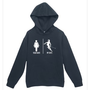 Ski Trip Skiing Wife Husband Marriage Cool Gift Urban Pullover Hoodie