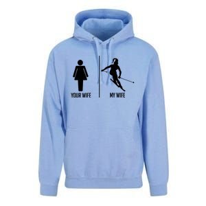 Ski Trip Skiing Wife Husband Marriage Cool Gift Unisex Surf Hoodie