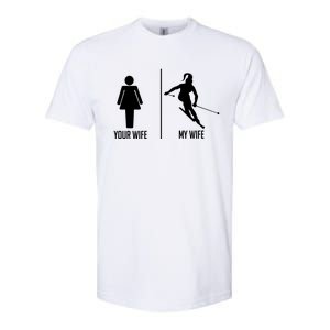 Ski Trip Skiing Wife Husband Marriage Cool Gift Softstyle CVC T-Shirt