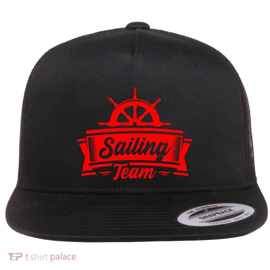 Sailing Team Flat Bill Trucker Hat