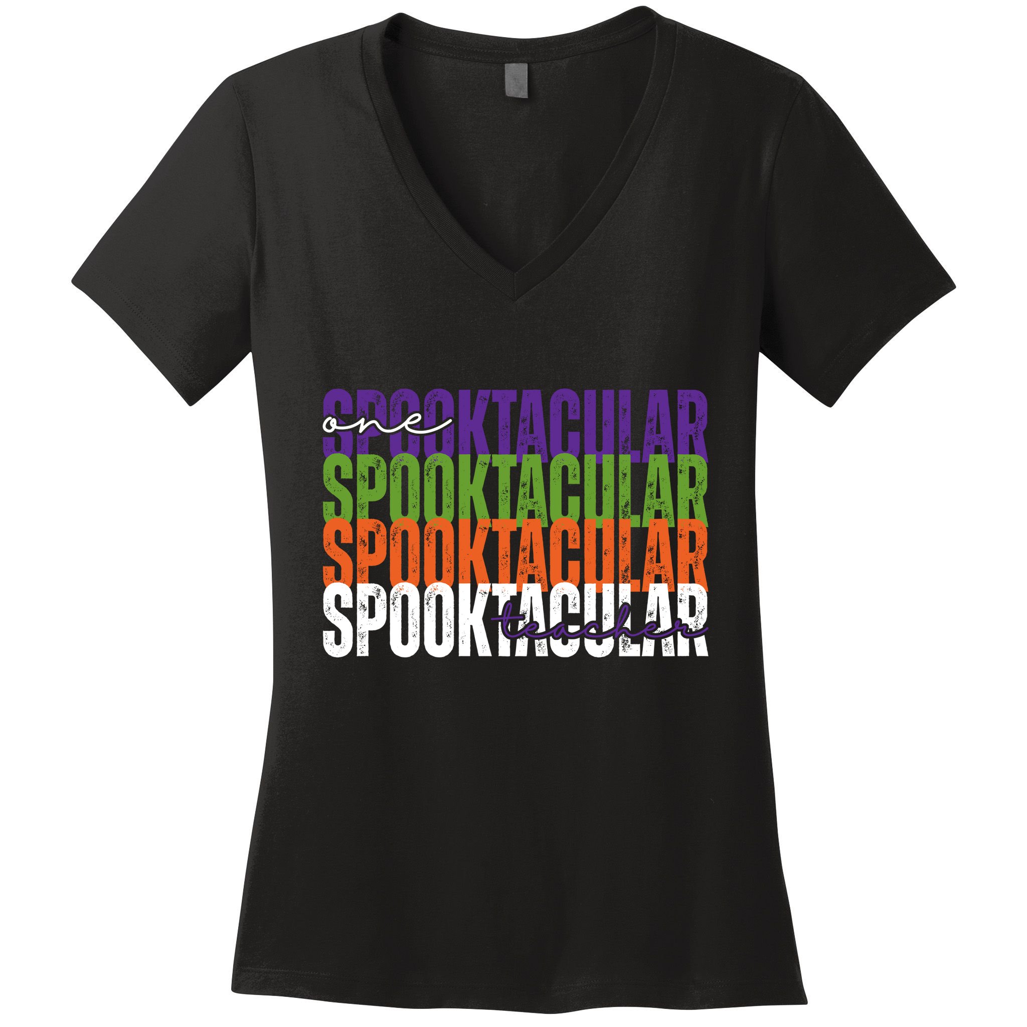 Sppoktacular Teacher Women's V-Neck T-Shirt