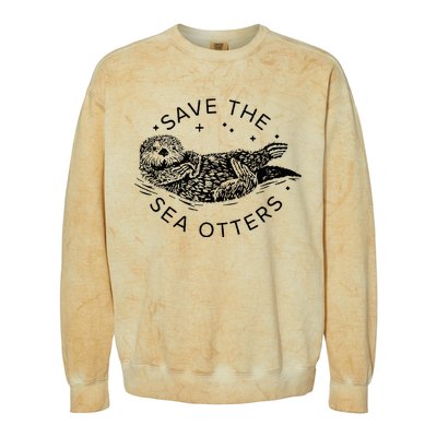 Save The Sea Otters Colorblast Crewneck Sweatshirt