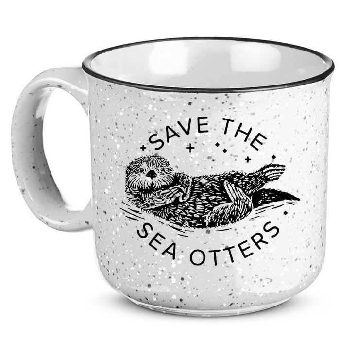 Save The Sea Otters 15oz Campfire Ceramic Mug