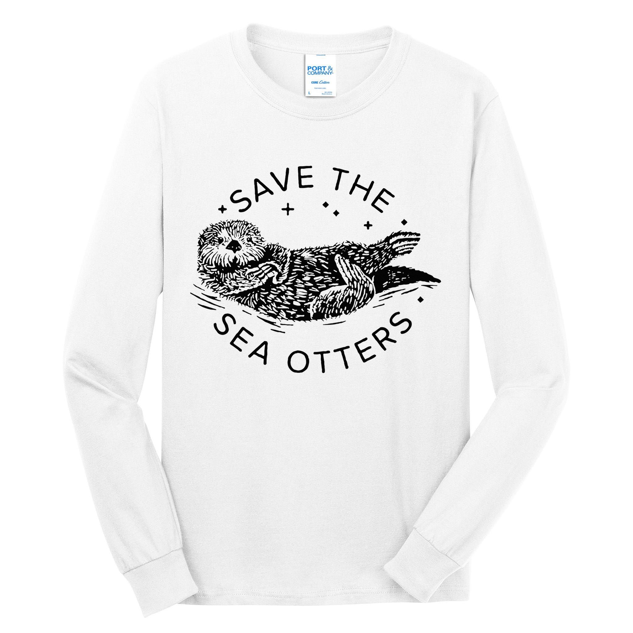 Save The Sea Otters Tall Long Sleeve T-Shirt