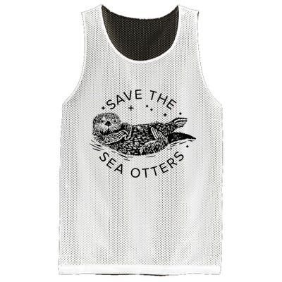 Save The Sea Otters Mesh Reversible Basketball Jersey Tank