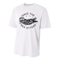 Save The Sea Otters Performance Sprint T-Shirt