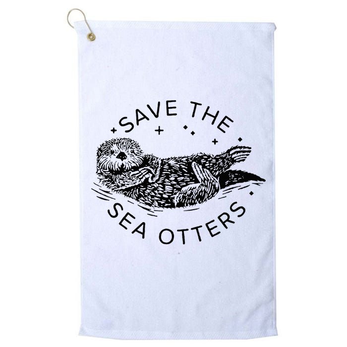 Save The Sea Otters Golf Towel