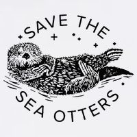 Save The Sea Otters Golf Towel