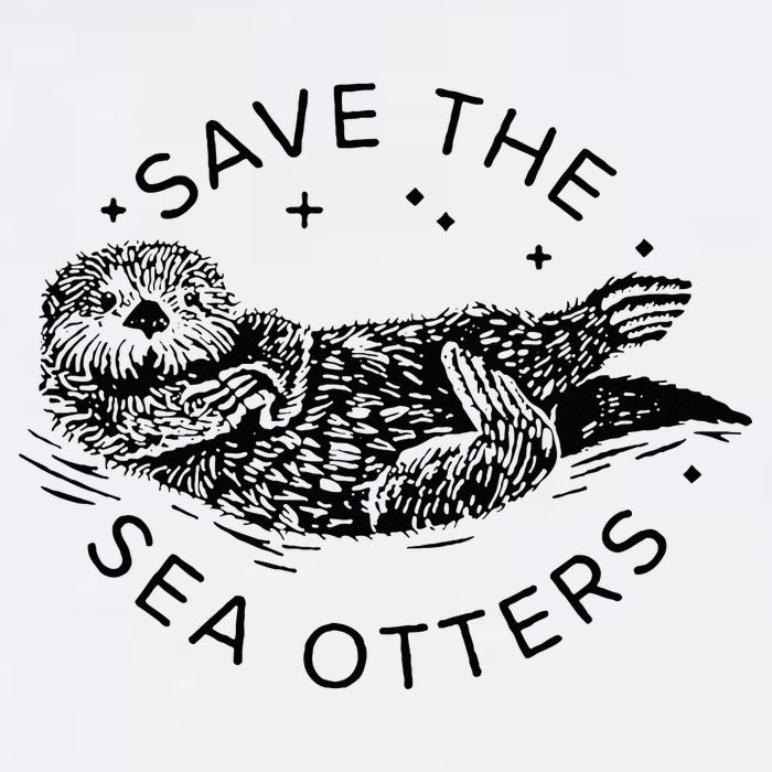 Save The Sea Otters Golf Towel