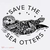Save The Sea Otters Women's V-Neck T-Shirt