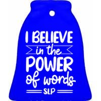 Speech Therapist Speechgiftlanguage Pathologist Slp Pathology Cool Gift Ceramic Bell Ornament