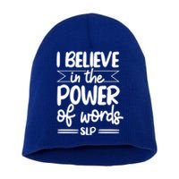 Speech Therapist Speechgiftlanguage Pathologist Slp Pathology Cool Gift Short Acrylic Beanie