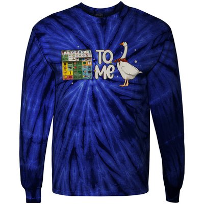 Speech Therapy Slp Christmas To Me Funny Duck Tie-Dye Long Sleeve Shirt