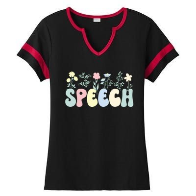 Speech Therapists Speech Language Pathologist SLP Ladies Halftime Notch Neck Tee