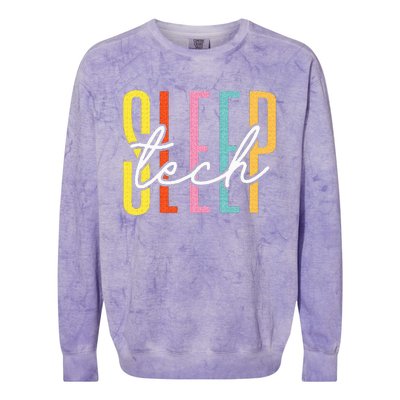 Sleep Tech Sleep Technologist Appreciation Colorblast Crewneck Sweatshirt