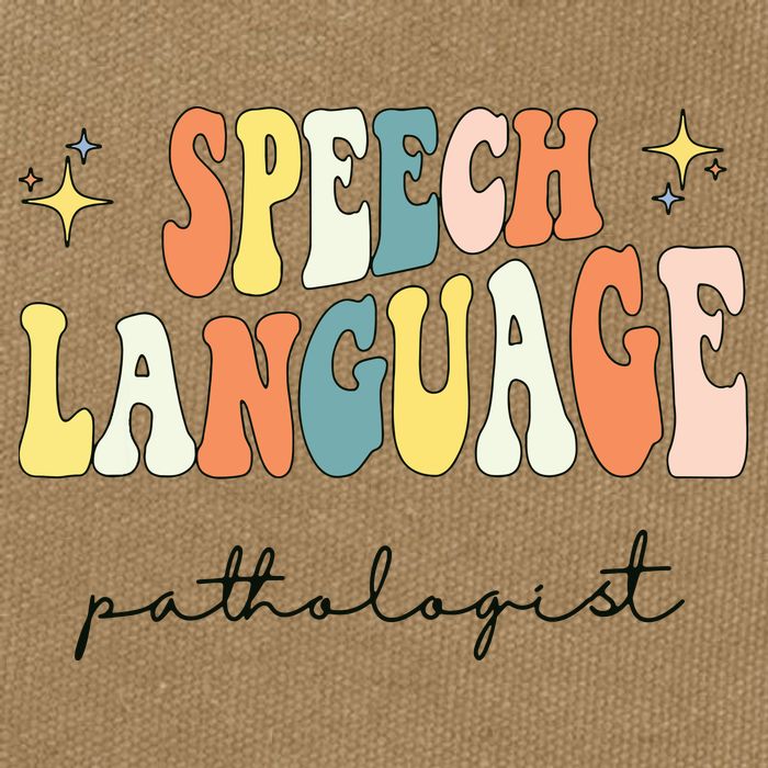 Speech Therapy Speech Language Pathologist Retro SLP Women Cotton Canvas Backpack