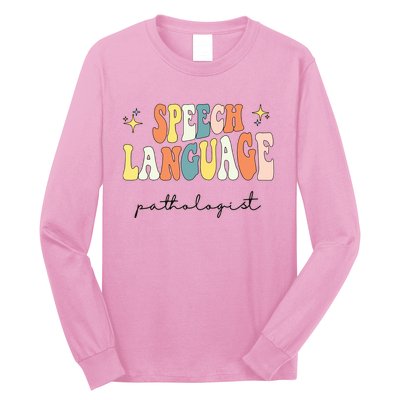 Speech Therapy Speech Language Pathologist Retro SLP Women Long Sleeve Shirt