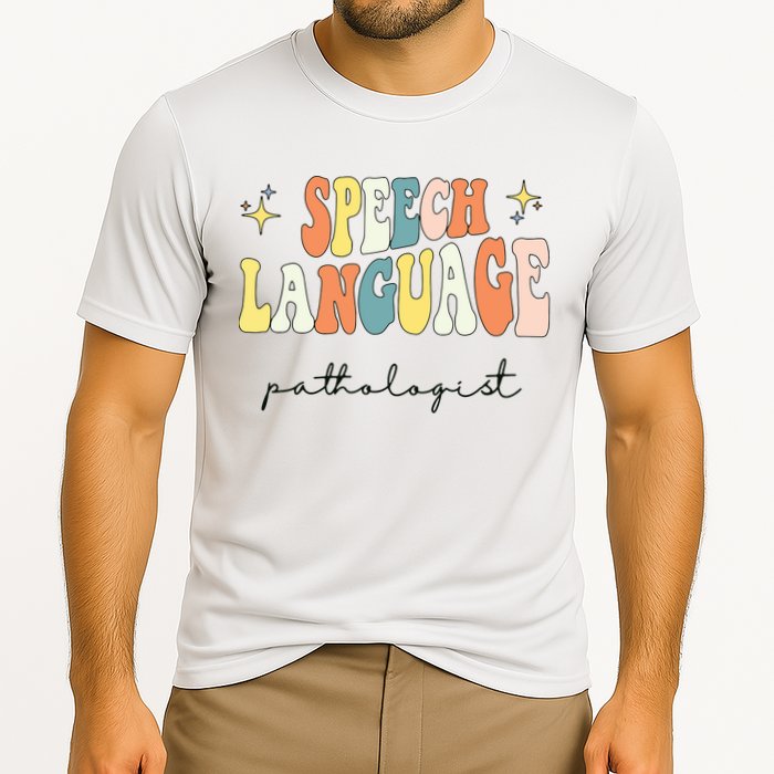 Speech Therapy Speech Language Pathologist Retro SLP Women Cooling Performance Crew T-Shirt