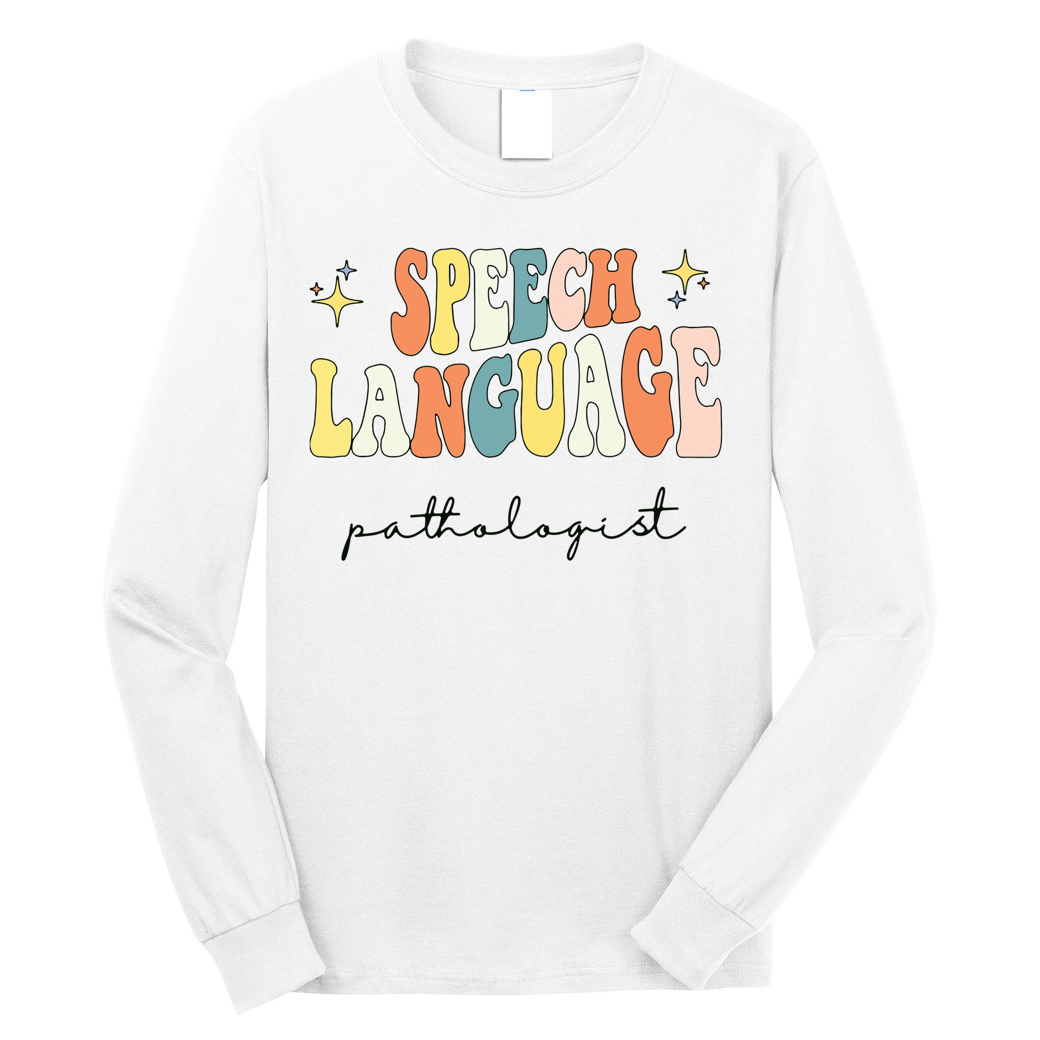 Speech Therapy Speech Language Pathologist Retro SLP Women Long Sleeve Shirt