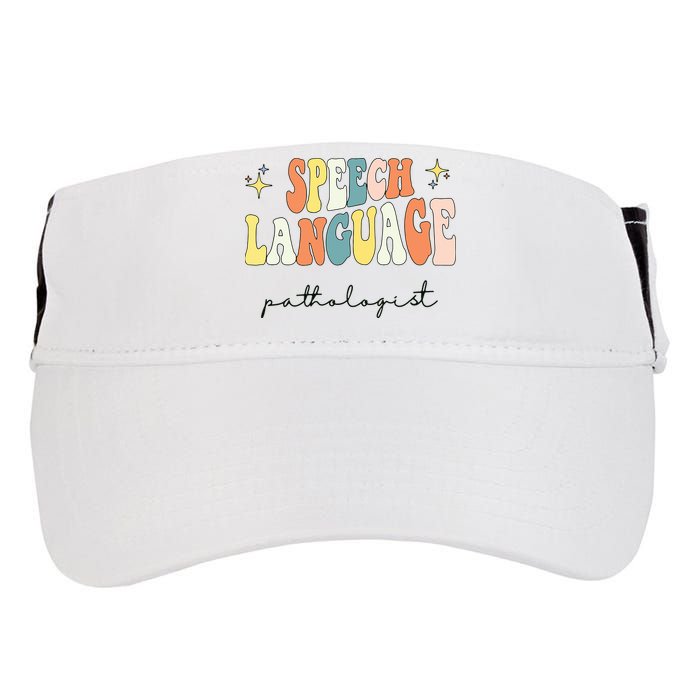 Speech Therapy Speech Language Pathologist Retro SLP Women Adult Drive Performance Visor