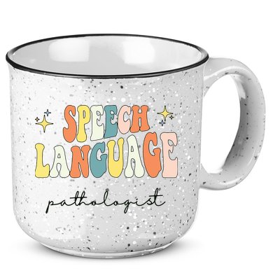 Speech Therapy Speech Language Pathologist Retro SLP Women 15oz Campfire Ceramic Mug