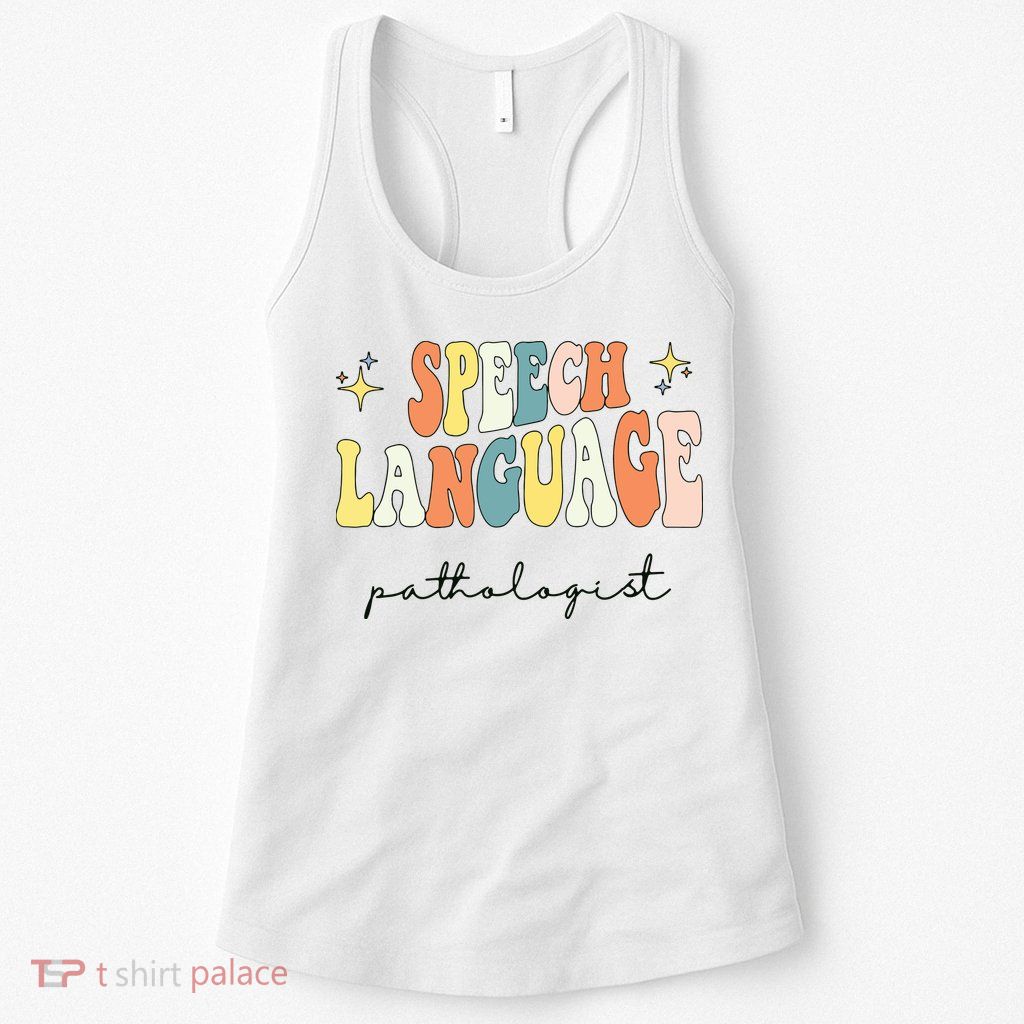 Speech Therapy Speech Language Pathologist Retro SLP Women Womens Tank Top