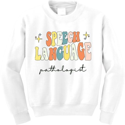 Speech Therapy Speech Language Pathologist Retro SLP Women Kids Sweatshirt