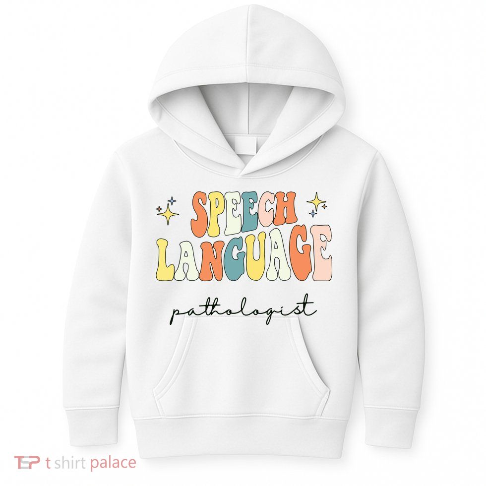 Speech Therapy Speech Language Pathologist Retro SLP Women Kids Hoodie