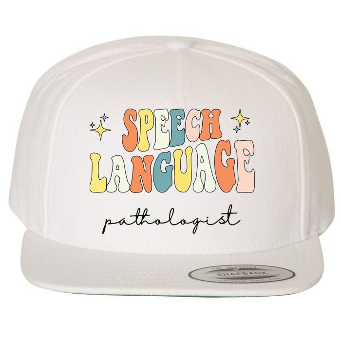 Speech Therapy Speech Language Pathologist Retro SLP Women Wool Snapback Cap
