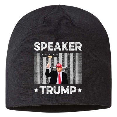 Speaker Trump | Speaker Of The House America Flag Pro Trump Sustainable Beanie