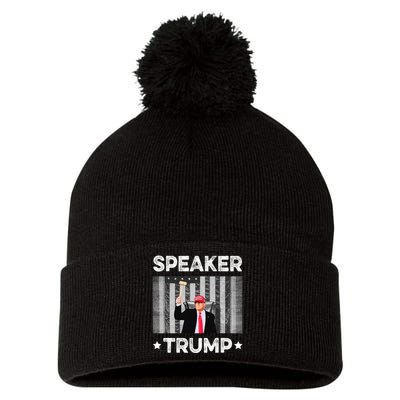 Speaker Trump | Speaker Of The House America Flag Pro Trump Pom Pom 12in Knit Beanie