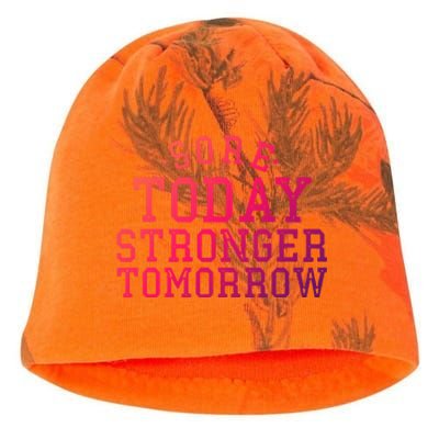 Sore Today Stronger Tomorrow Funny Workout Gym Exercise Gift Kati - Camo Knit Beanie