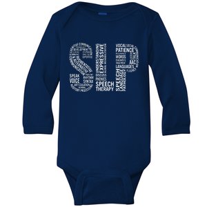 Speech Therapy Speech Language Pathology Month Baby Long Sleeve Bodysuit