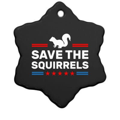 Save The Squirrels For Peanut Squirrels Ceramic Star Ornament