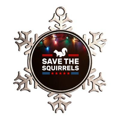 Save The Squirrels For Peanut Squirrels Metallic Star Ornament