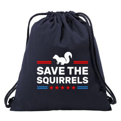Save The Squirrels For Peanut Squirrels Drawstring Bag