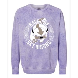 Save The Sky Bisons With Bison Head Gift Colorblast Crewneck Sweatshirt