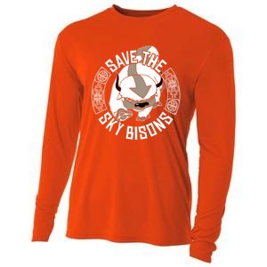 Save The Sky Bisons With Bison Head Gift Cooling Performance Long Sleeve Crew