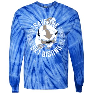 Save The Sky Bisons With Bison Head Gift Tie-Dye Long Sleeve Shirt