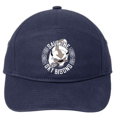 Save The Sky Bisons With Bison Head Gift 7-Panel Snapback Hat