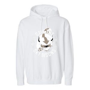 Save The Sky Bisons With Bison Head Gift Garment-Dyed Fleece Hoodie