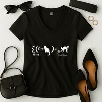 String Theory Science Nerd Physics SchrodingerS Cat Women's V-Neck T-Shirt
