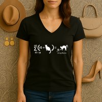 String Theory Science Nerd Physics SchrodingerS Cat Women's V-Neck T-Shirt